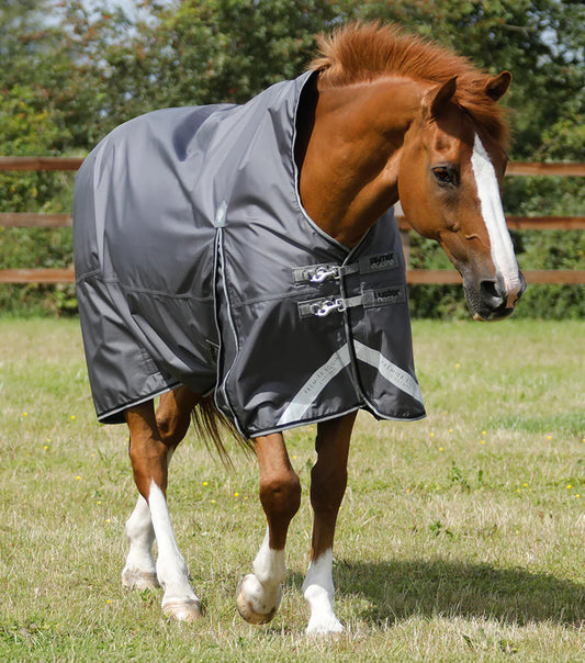 Premier Equine Buster Hardy 0g Half Neck Turnout Rug Grey