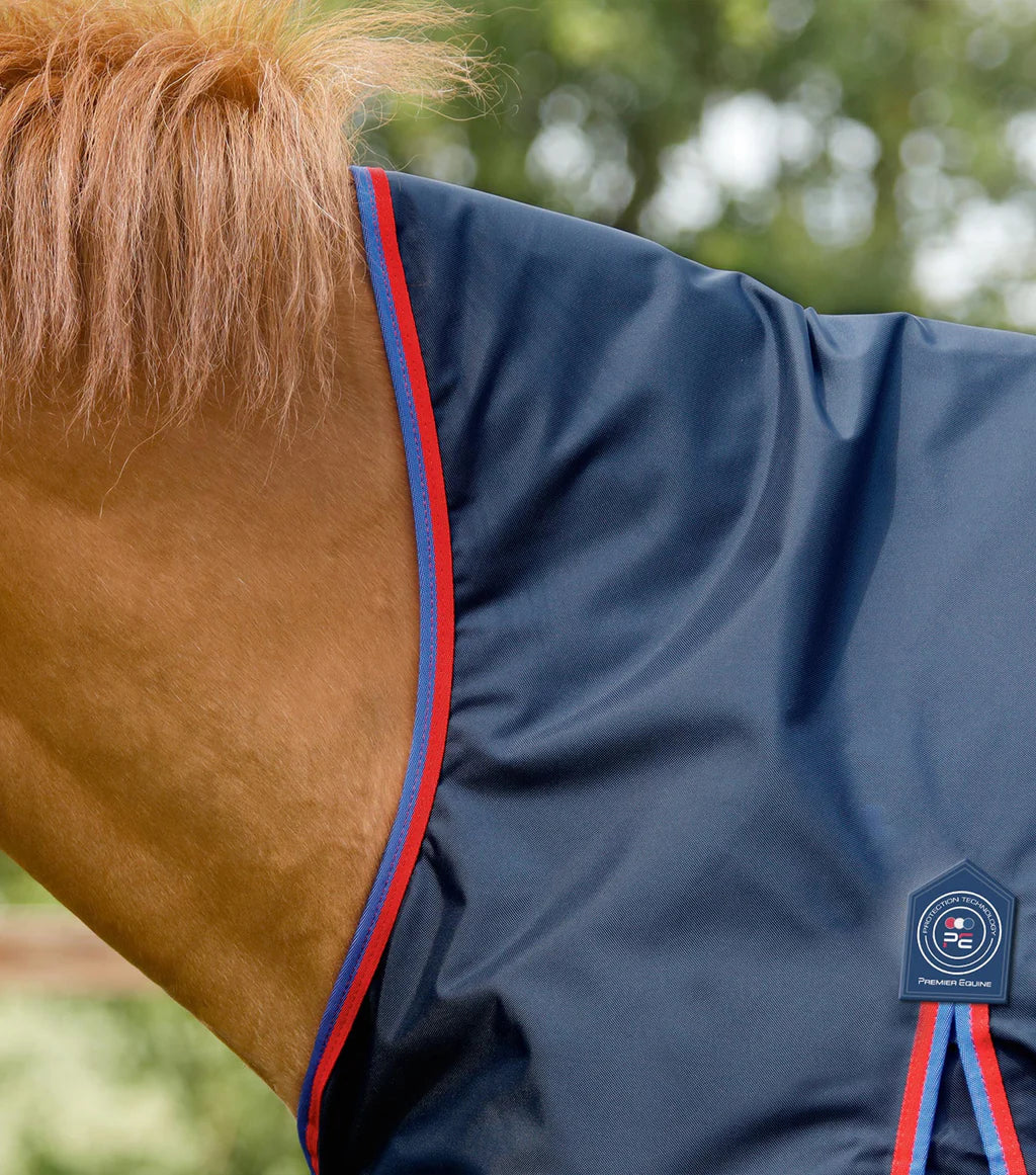 Premier Equine Buster Hardy 0g Half Neck Turnout Rug Navy