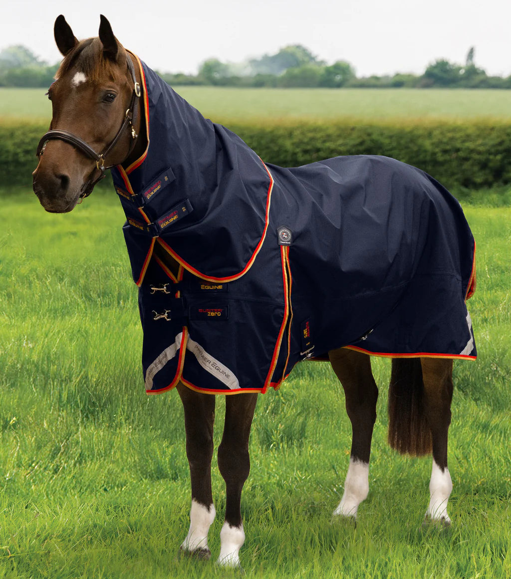 Premier Equine Buster Zero Turnout Rug with Classic Neck Cover Navy