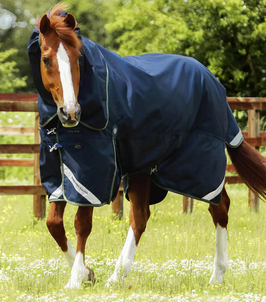 Premier Equine Titan 40g Turnout Rug with Snug-Fit Neck Cover Navy