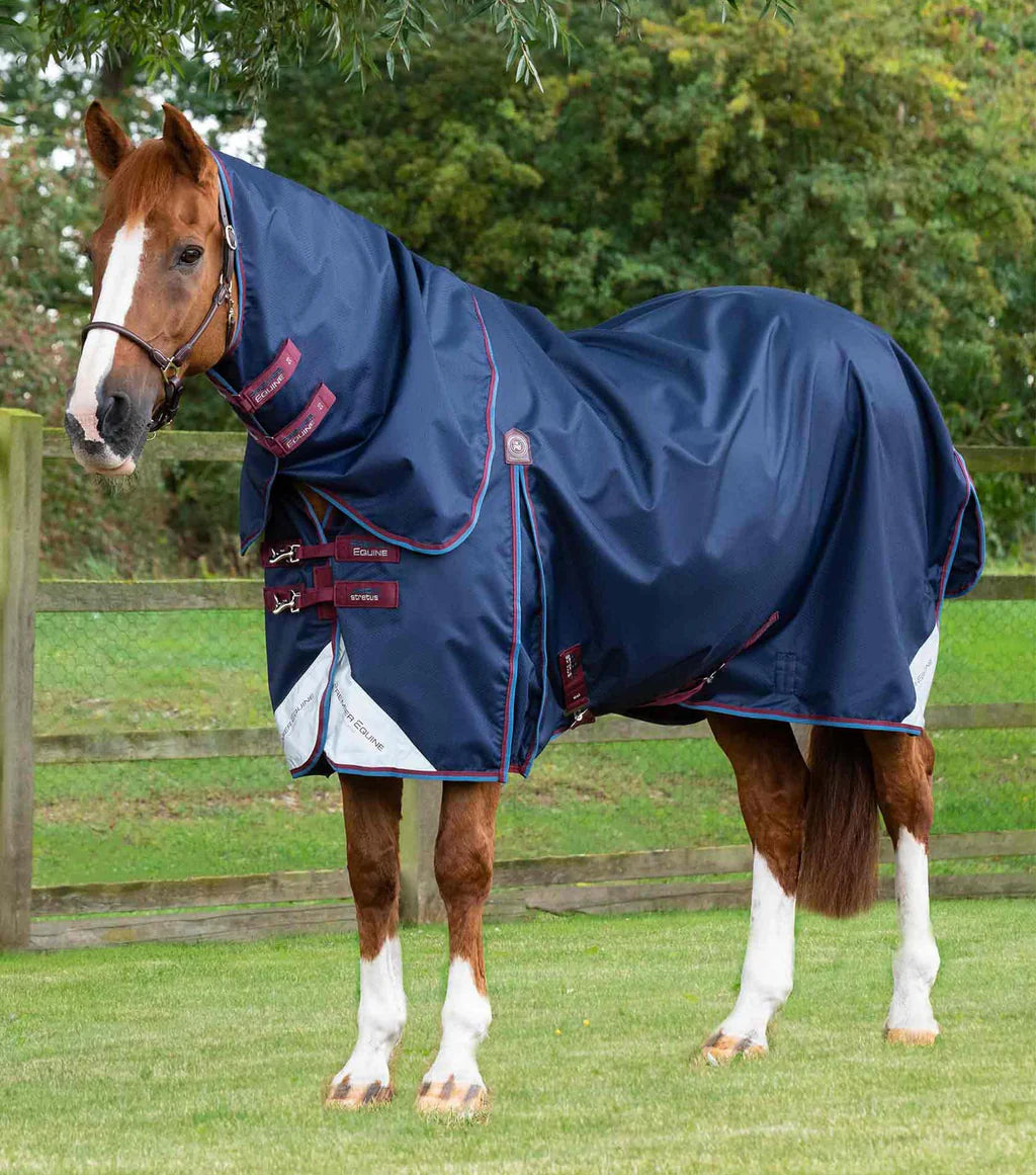 Premier Equine Akoni 0g Turnout Rug with Classic Neck Cover Navy