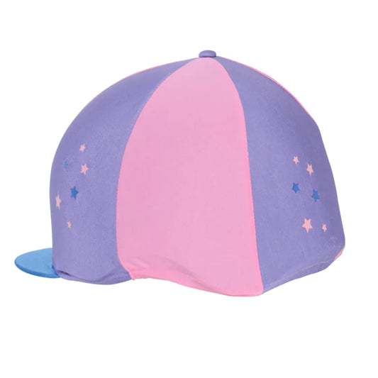 Hy Zeddy Hat Silk - Pink Purple & Blue With Stars