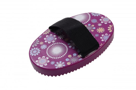 Roma Large Patterned Purple Curry Comb