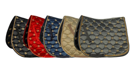 Lucky Clover Satin Saddle Pad