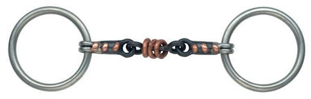 Sweet Iron & Copper Roller Link Loose Ring Snaffle