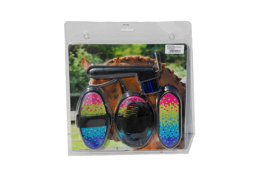 Glitter Rainbow Rhinestone Grooming Kit