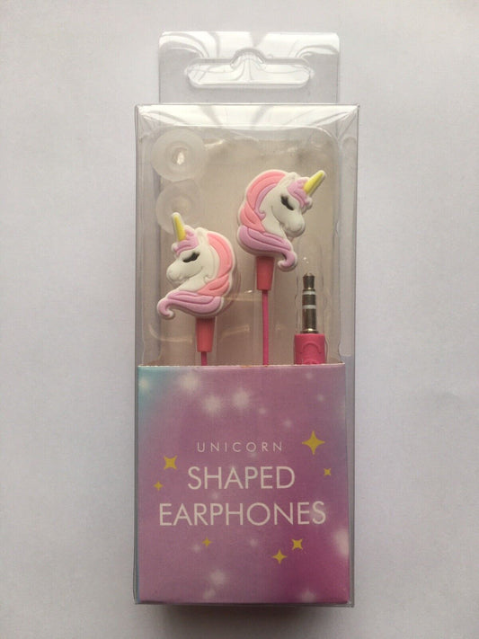 Pink Unicorn Shaped Earphones