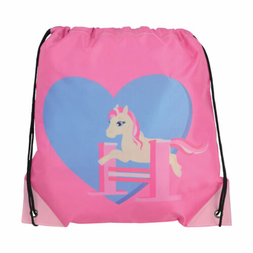 Little Rider Pink Jumping Pony Drawstring Bag